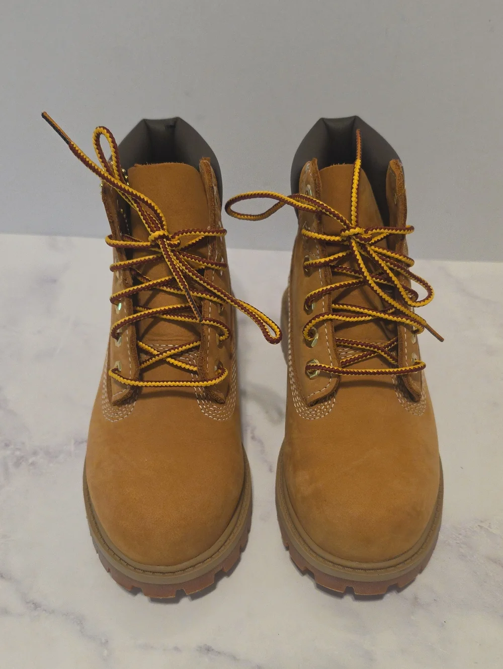 Timberland Wheat/Tan Nubuck Boots with Dark Collar